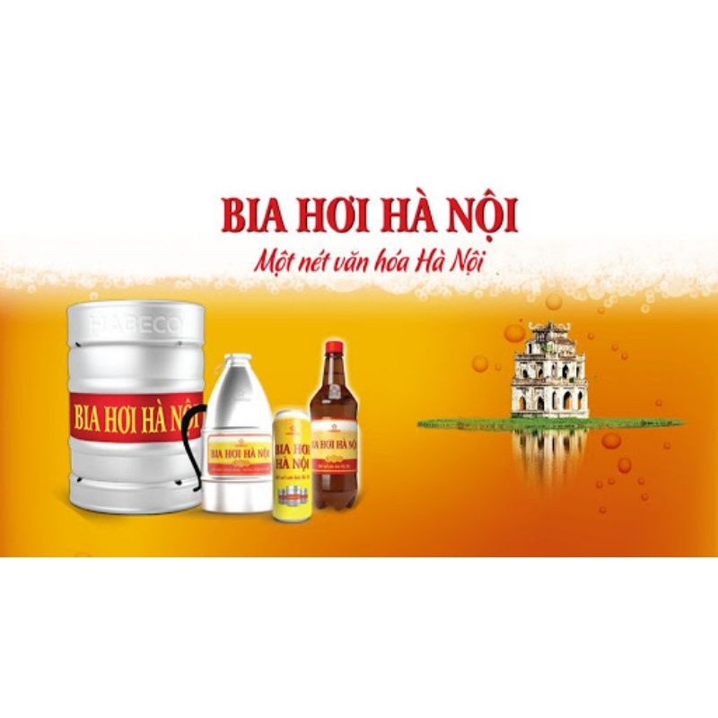 {HOT} (FS ở shop Nuskin247mienbac) Bia hơi/ tươi Hà Nội 500ml 1L