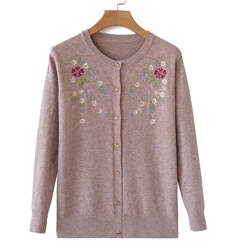 Áo khoác len cardigan trung niên nữ Áo vest trung niên nữ cho bà- áo khoác len ấm gile trung niên