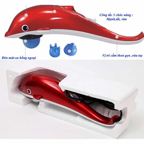 Máy masage cầm tay cá heo 3 đầu ( Lớn )