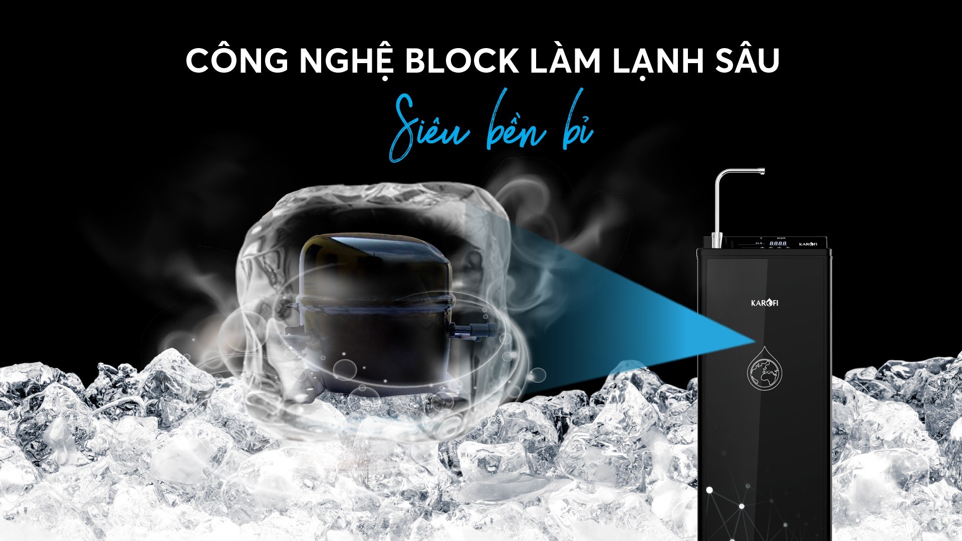Máy lọc nước nóng lạnh Karofi KAD-D88
