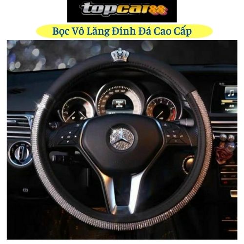 Bọc vô lăng ô tô đính đá Cao Cấp