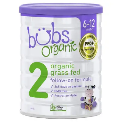 Sữa Bột Bò Công Thức Hữu Cơ Bubs Organic số 2 - Bubs Organic® Grass Fed Follow-on Formula Stage 2 800gr
