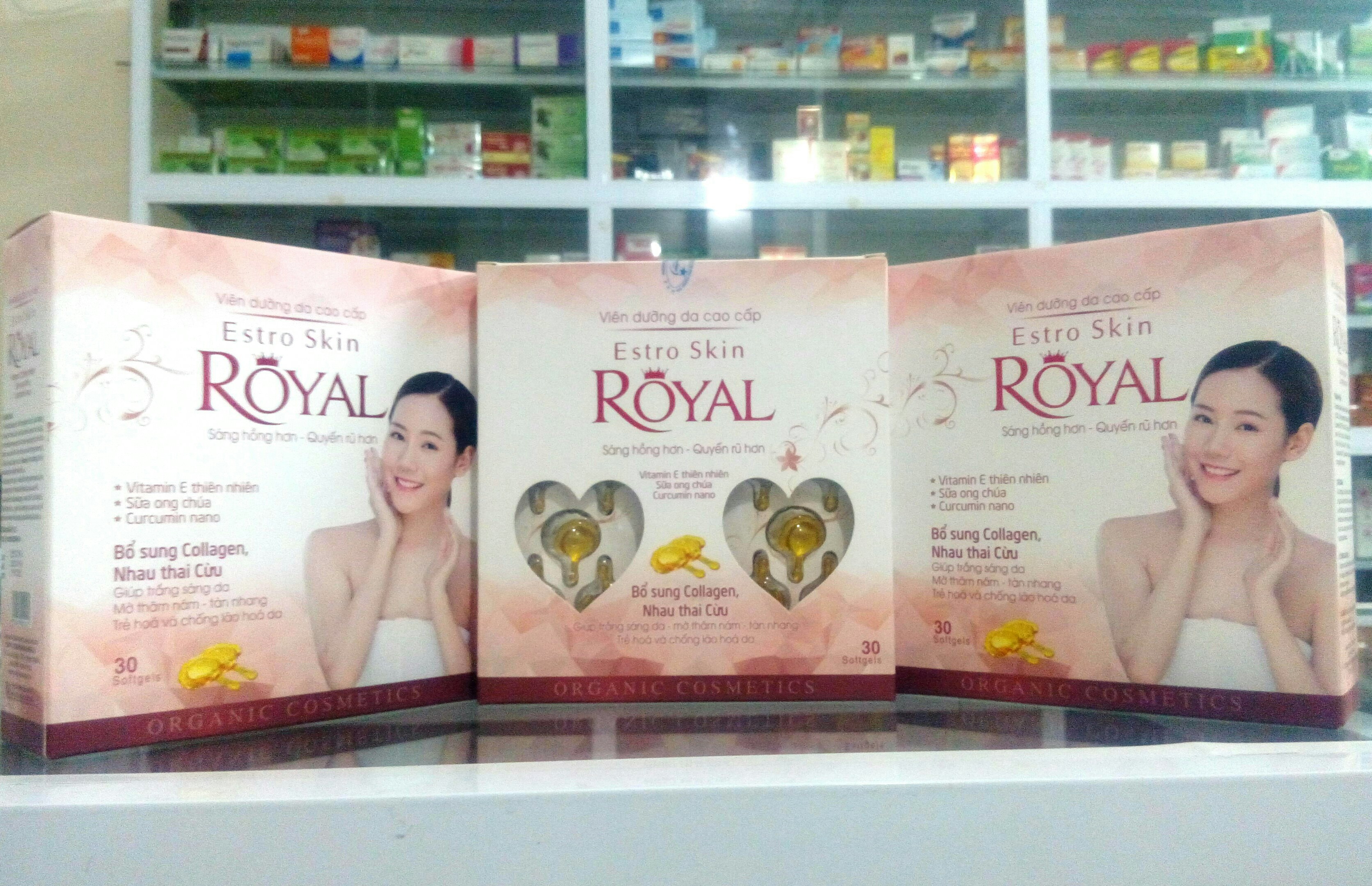[2 hộp] Viên dưỡng da cao cấp  ESTRO SKIN ROYAL (Hộp 6 vỉ, vỉ 5 viên)