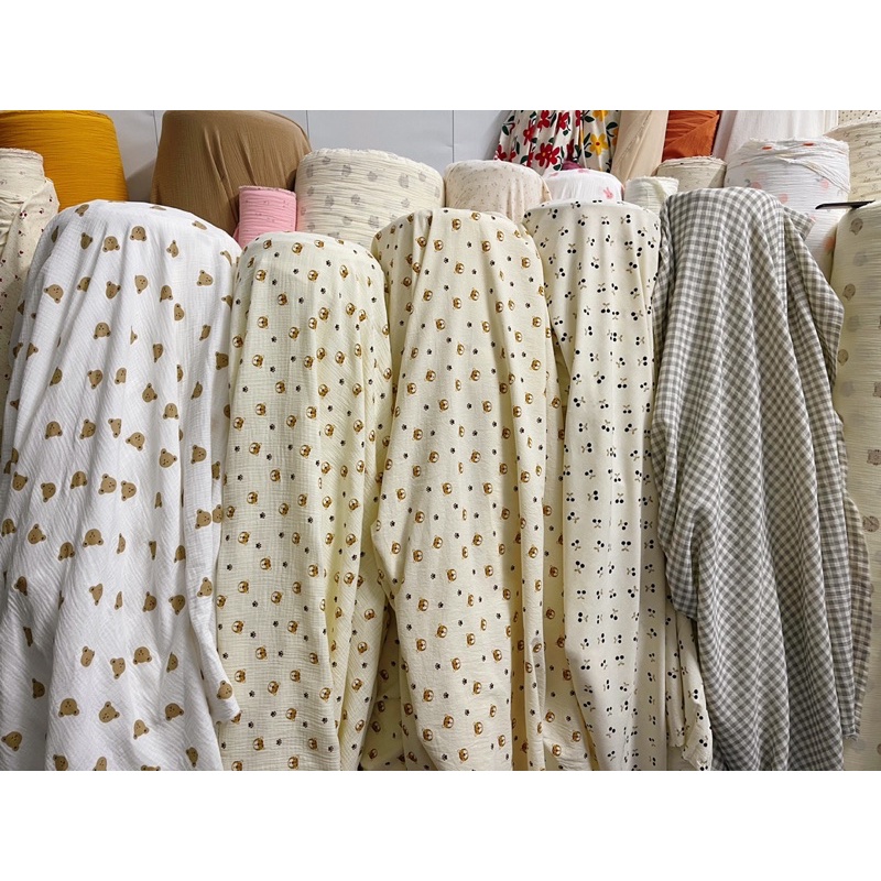vải thô đũi cara mềm mát 100% cotton hình con hổ