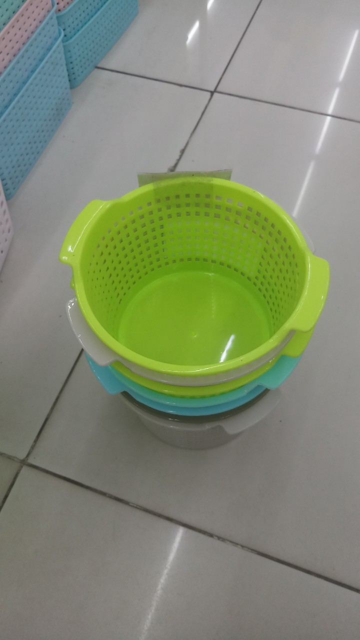 [HCM]Combo 6 cái rổ nhựa Mini cao cấp - KT 15x15 (Vuông tròn)
