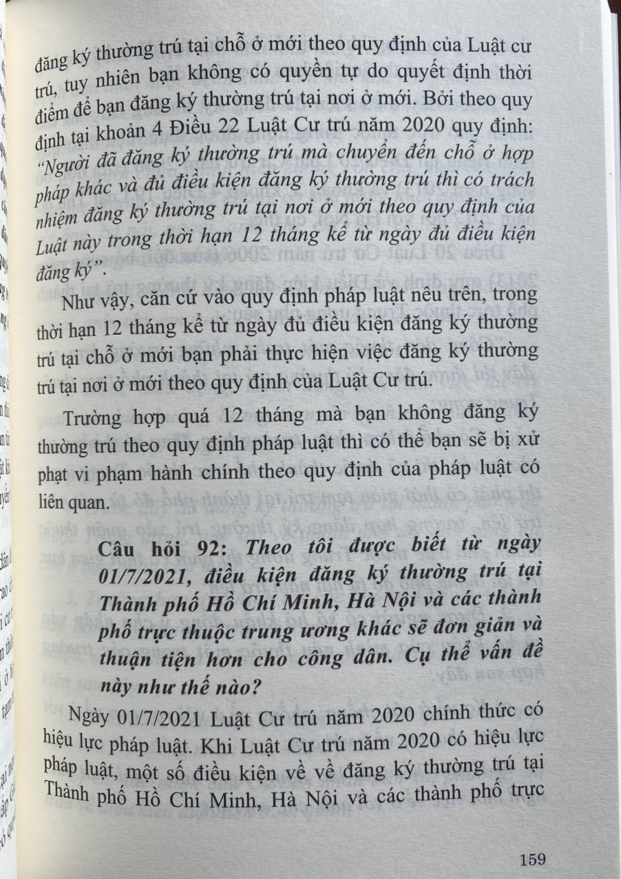 HỎI-ĐÁP LUẬT CƯ TRÚ
