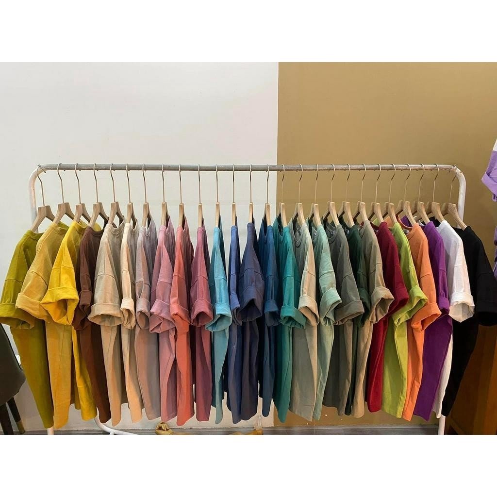 [ Ảnh Thật ] Áo phông trơn cotton khô 3158, phom rộng, tay lỡ Basic