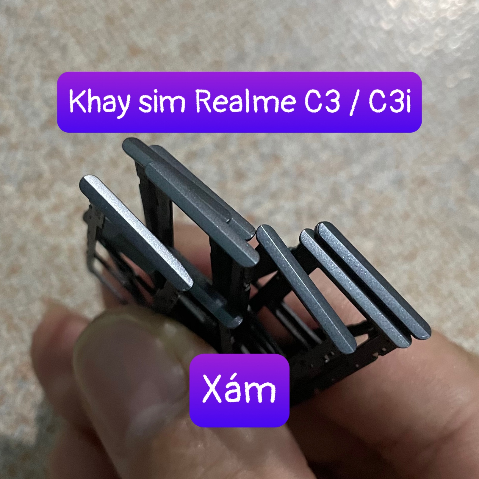 khay sim Realme C3 / C3i lắp chung