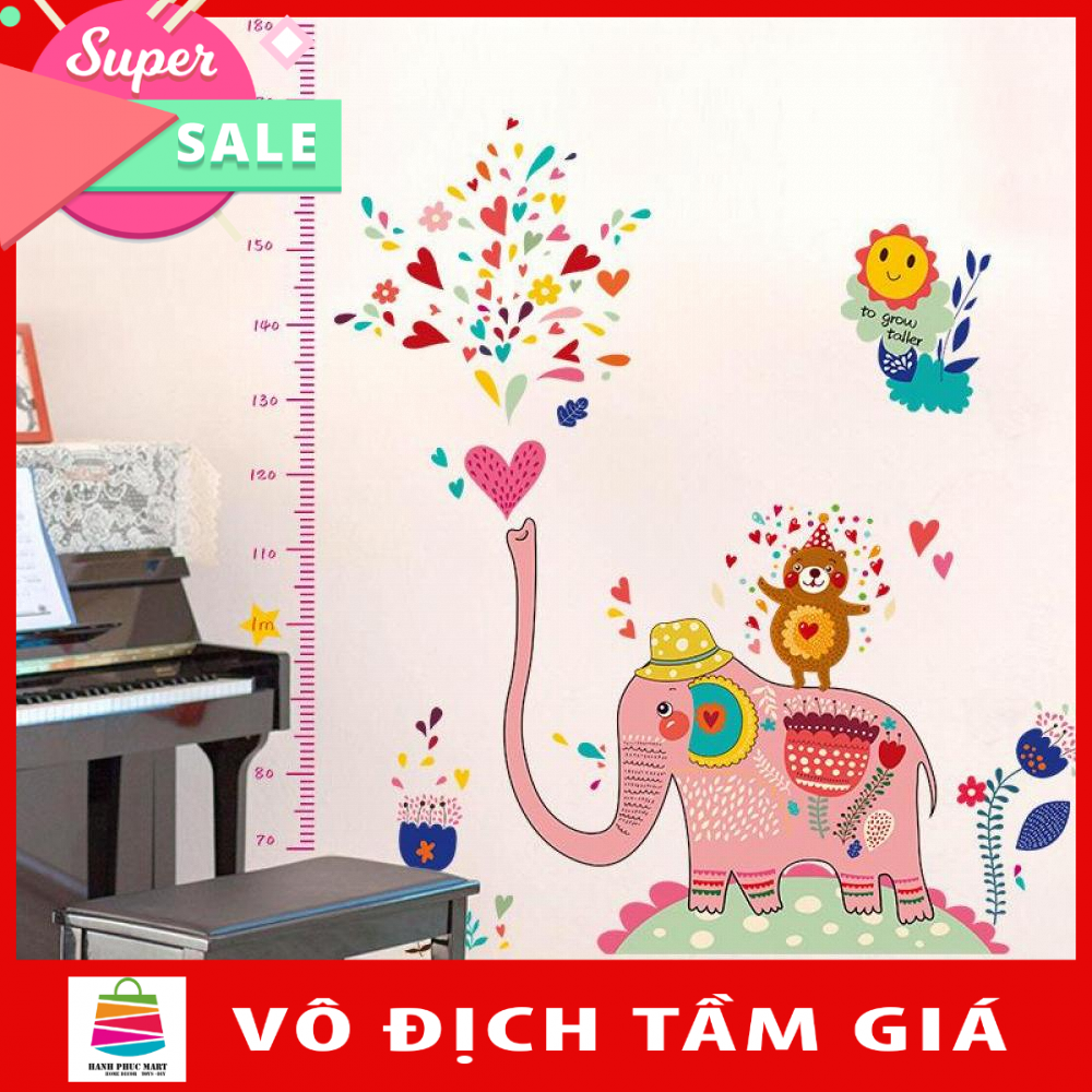 Decal dán tường đo chiều cao- SK9036