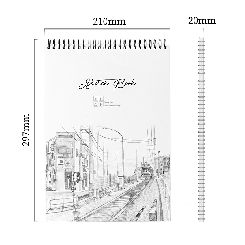 Sổ giấy vẽ phác thảo 100gsm 40 trang lò xo kép Deli - A4/B5/8K - Sketchnote, sketchbook - 1 quyển - 73627 / 73628 / 73633 . . . .