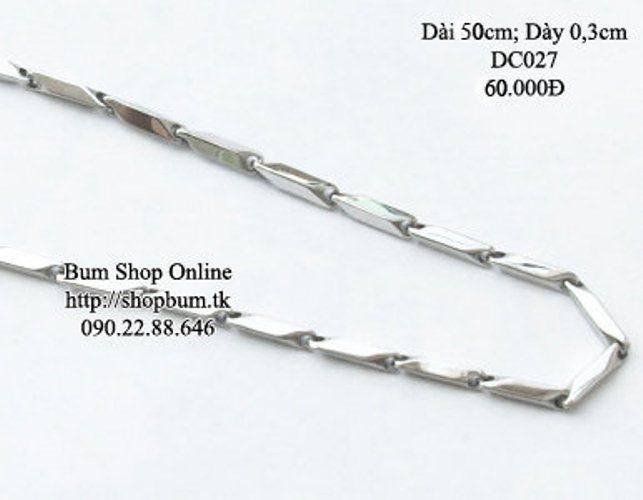 [HCM]Dây chuyền inox nam trơn cá tính