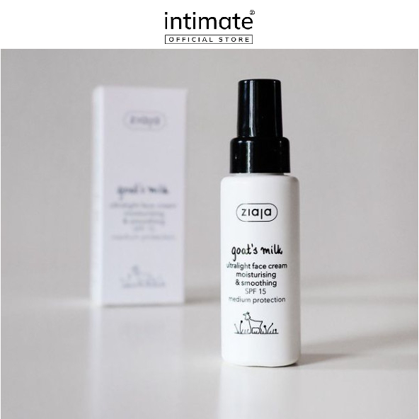 Kem Dưỡng Ẩm Goat's Milk Ultralight Face Cream ZIAJA Chiết Xuất Sữa Dê Giúp Làm Sáng, Mềm Mịn Da 50ml