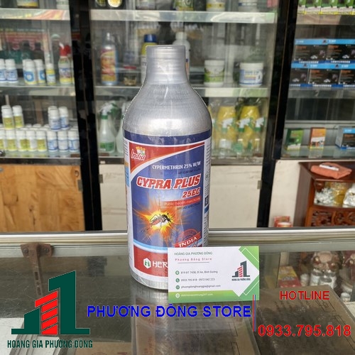 Thuốc diệt muỗi chai nhôm Cypra Plus 25EC (Chai 1 lít)