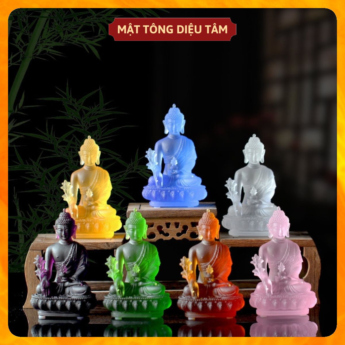 Medicine Buddha statue green high 12cm