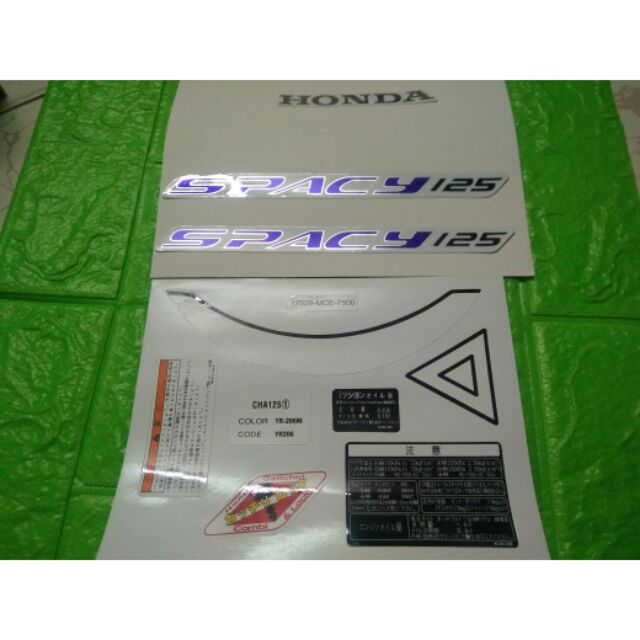 Bộ tem Honda Spacy 2005 màu trắng hàng nhập Thái Lan