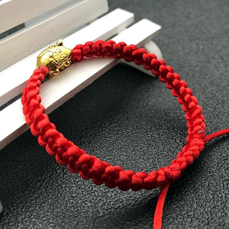 Vòng tay chỉ đỏ heo vàng mẫu mới J733