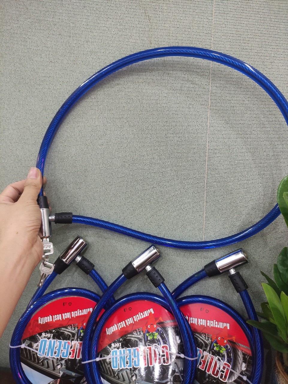 khóa dây cáp khóa xe đạp,xe máy dài 1 mét