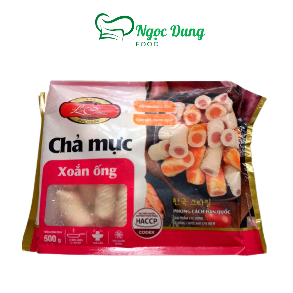Chả mực xoắn ốc gói 500gr (giao tphcm)