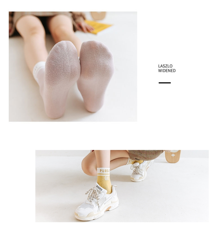 Set 5 đôi Tất cao cổ PLUS GO style Hàn 2020