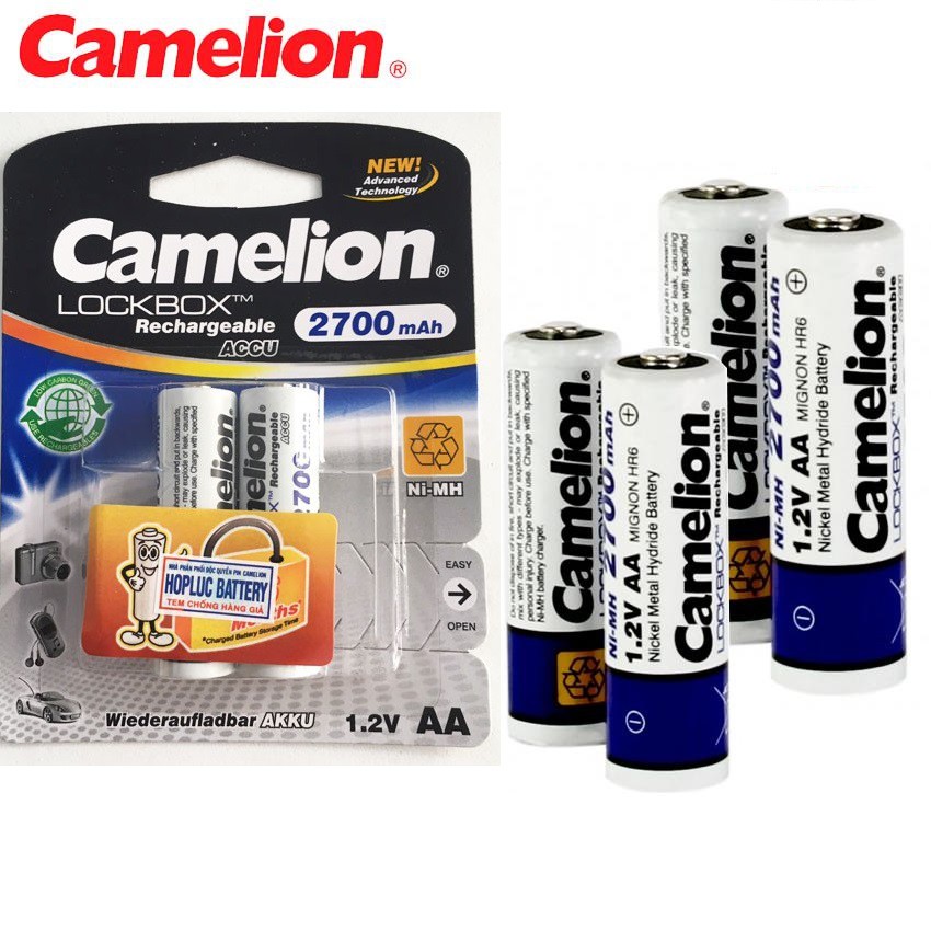 Pin sạc AA Camelion 2700mAh (Trắng)