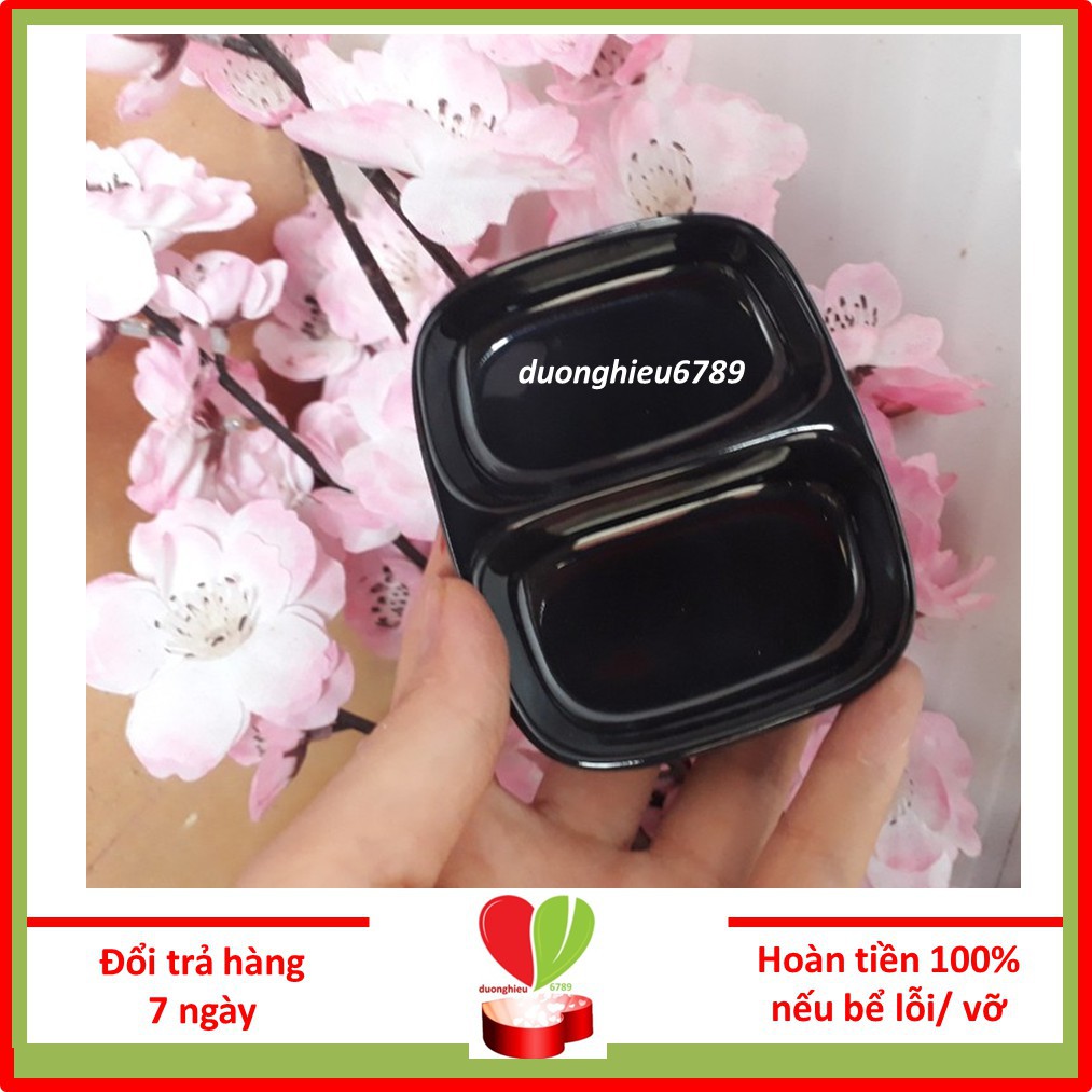 Đĩa đựng gia vị - Đĩa chấm 2 ngăn nhựa phíp bền đẹp