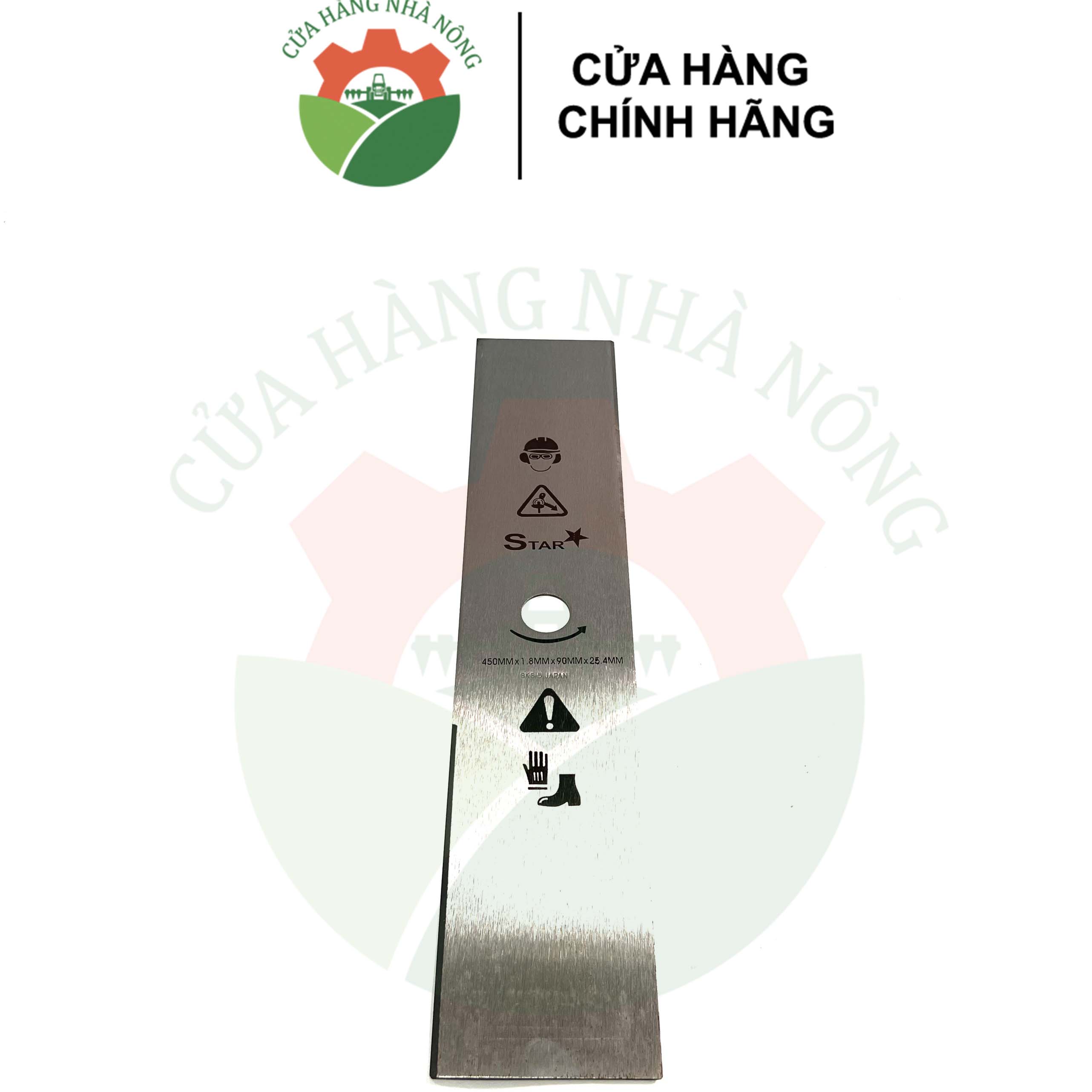 Lưỡi cắt cỏ hiệu STAR 450mm vuông chất lượng tốt