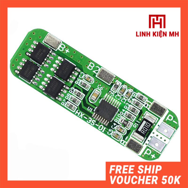 Mạch Bảo Vệ Pin Lithium 11.1V 3 Cell 10A Giá Tốt