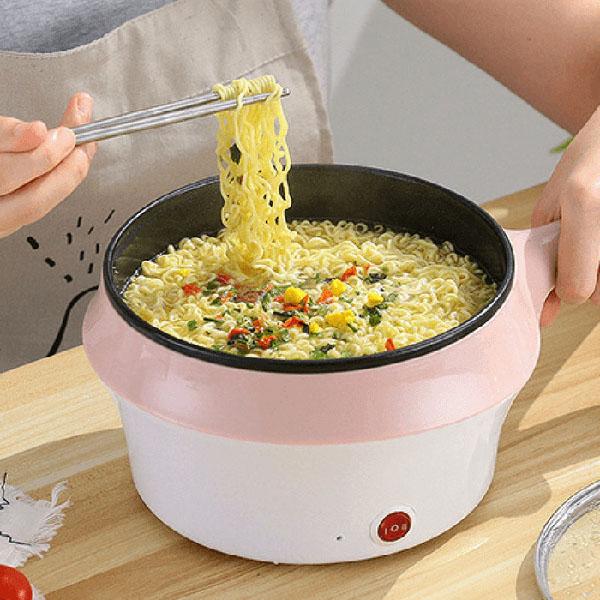 Nồi lẩu điện mini có vỉ hấp