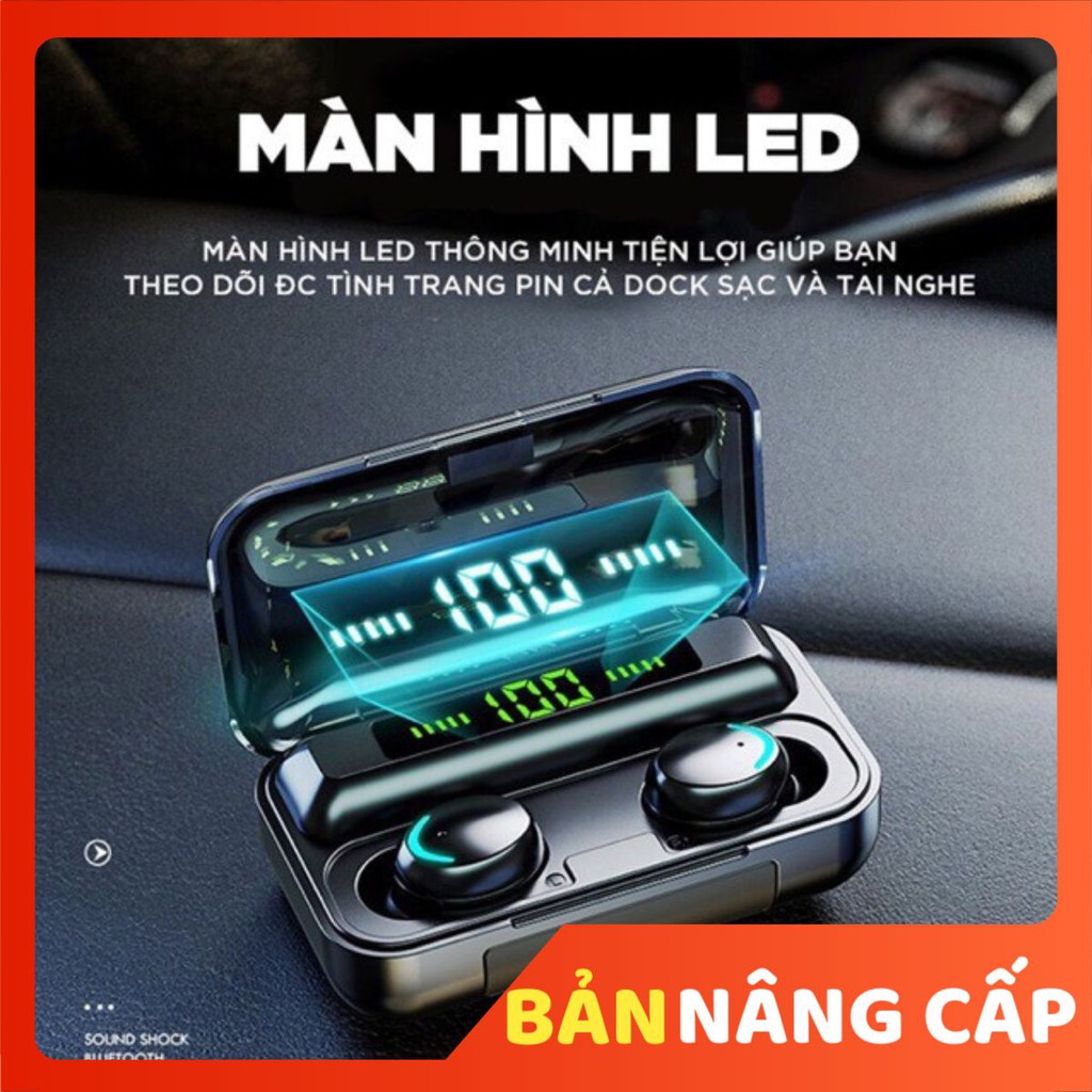 Tai nghe cảm ứng TWS F9 PRO bluetooth 5.1 phiên bản mới cao cấp pro - Hàng nhập khẩu