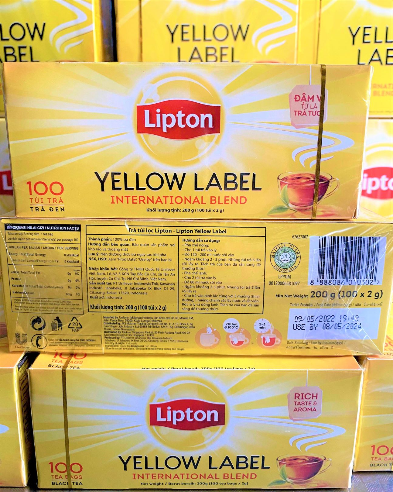 Trà Lipton Nhãn Vàng 25-50-100 gói x 2g