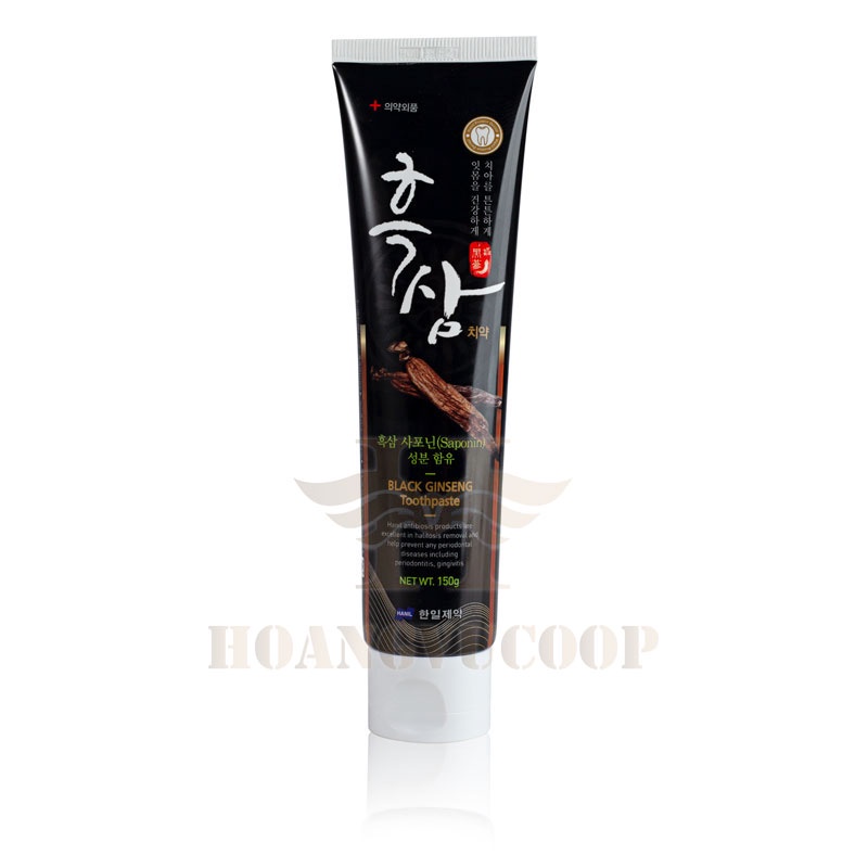 [Combo 2  hôp] kem đánh răng Hàn Quốc Hắc Sâm Hanil Black Ginseng Toothpaste 150g
