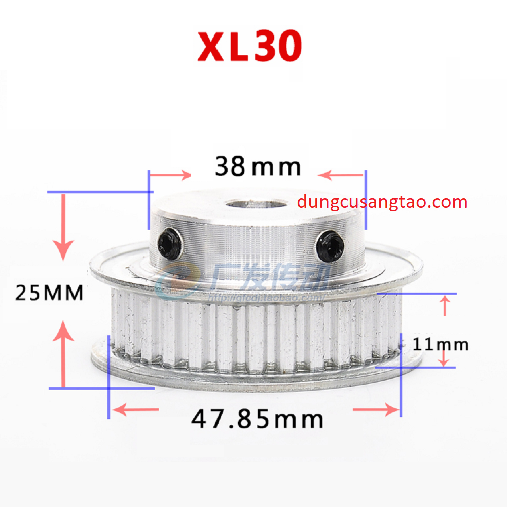 Puly XL30 răng / Nhông XL30 răng nhiều kích thước lỗ trục (XL 30)