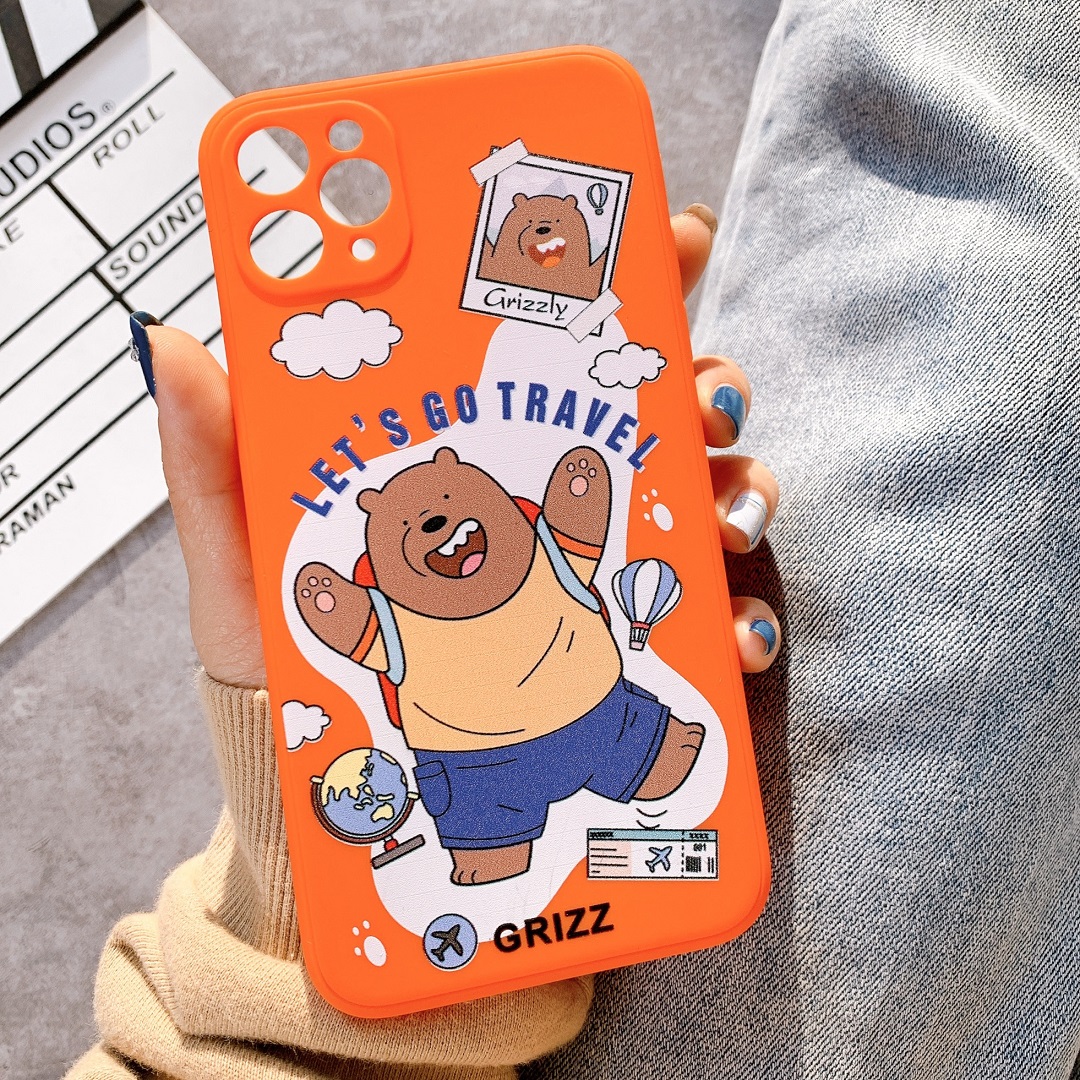 Ốp Lưng Silicon Màu Bảo Vệ Camera THREE BEARS
