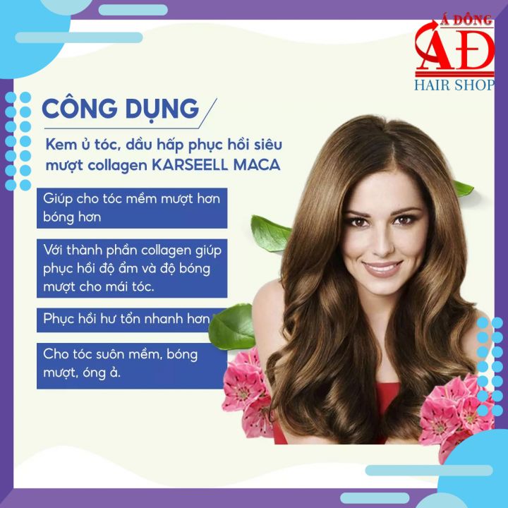 [Karseell chính hãng] Dầu hấp ủ tóc Collagen Karseell Maca phục hồi mềm mượt 500ml