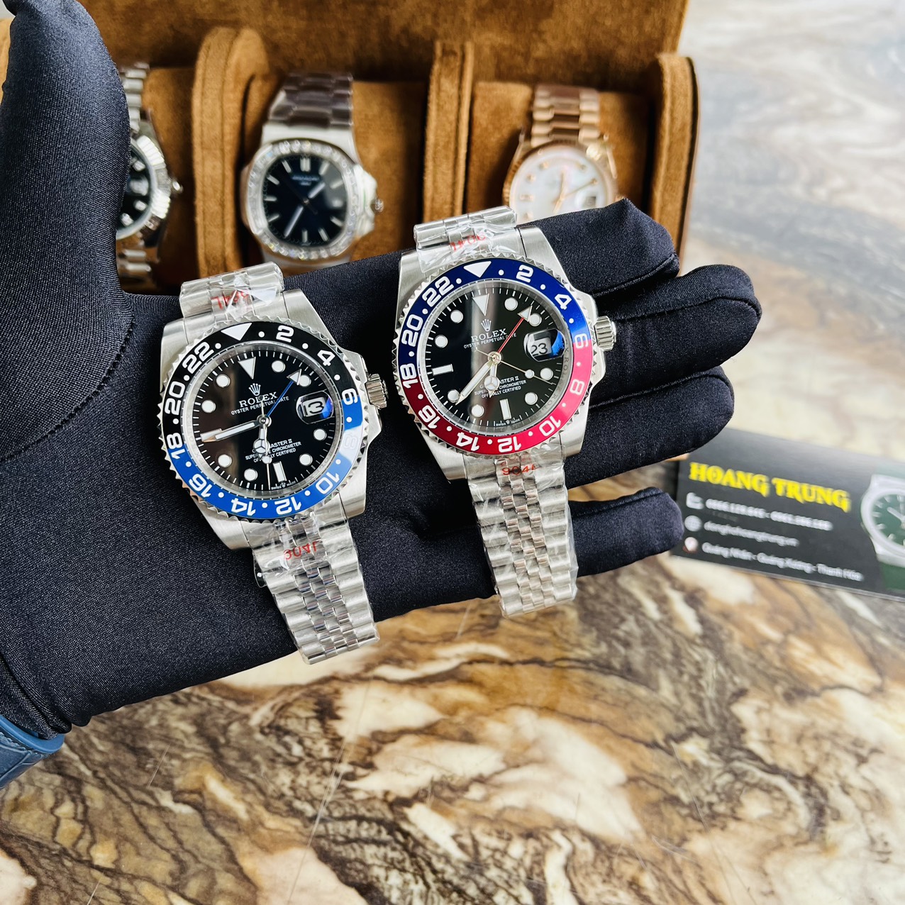 [ẢNH SHOP CHỤP] Đồng Hồ Nam R0LEX Pepsi và Batman Máy Cơ Automatic cao cấp