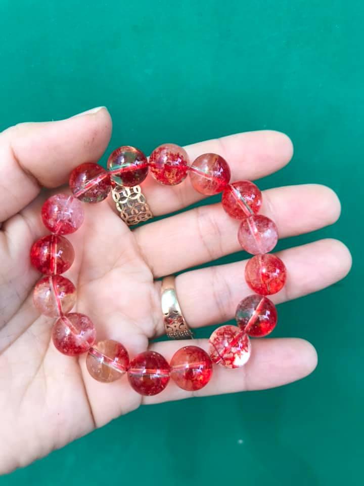 [HCM]VÒNG TAY THẠCH ANH ƯU LINH ĐỎ 12LY
