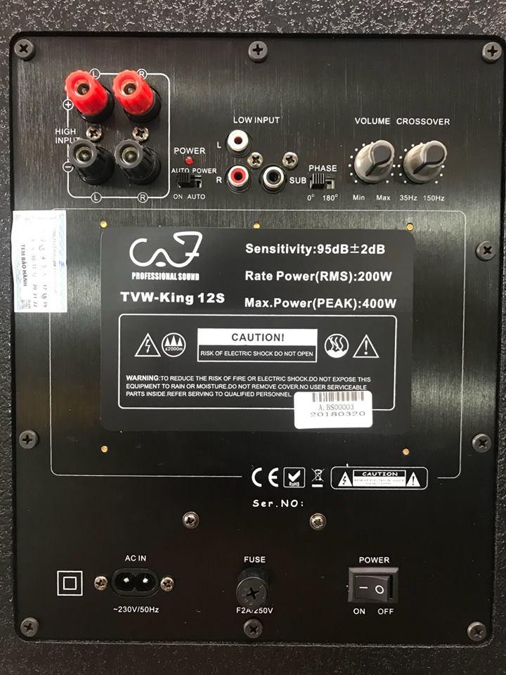 Loa siêu trầm CAF King 12s