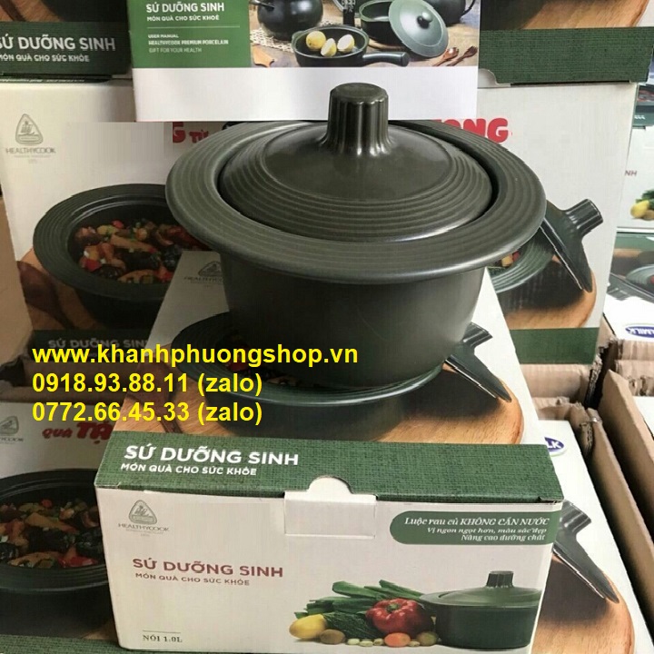 [HCM]nồi sứ minh long 1L vành tròn - nồi đất minh long