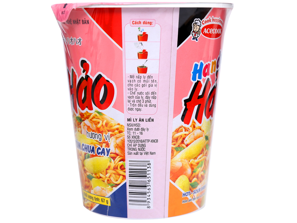 [HCM]Combo 2 ly mì Handy Hảo Hảo tôm chua cay 67g
