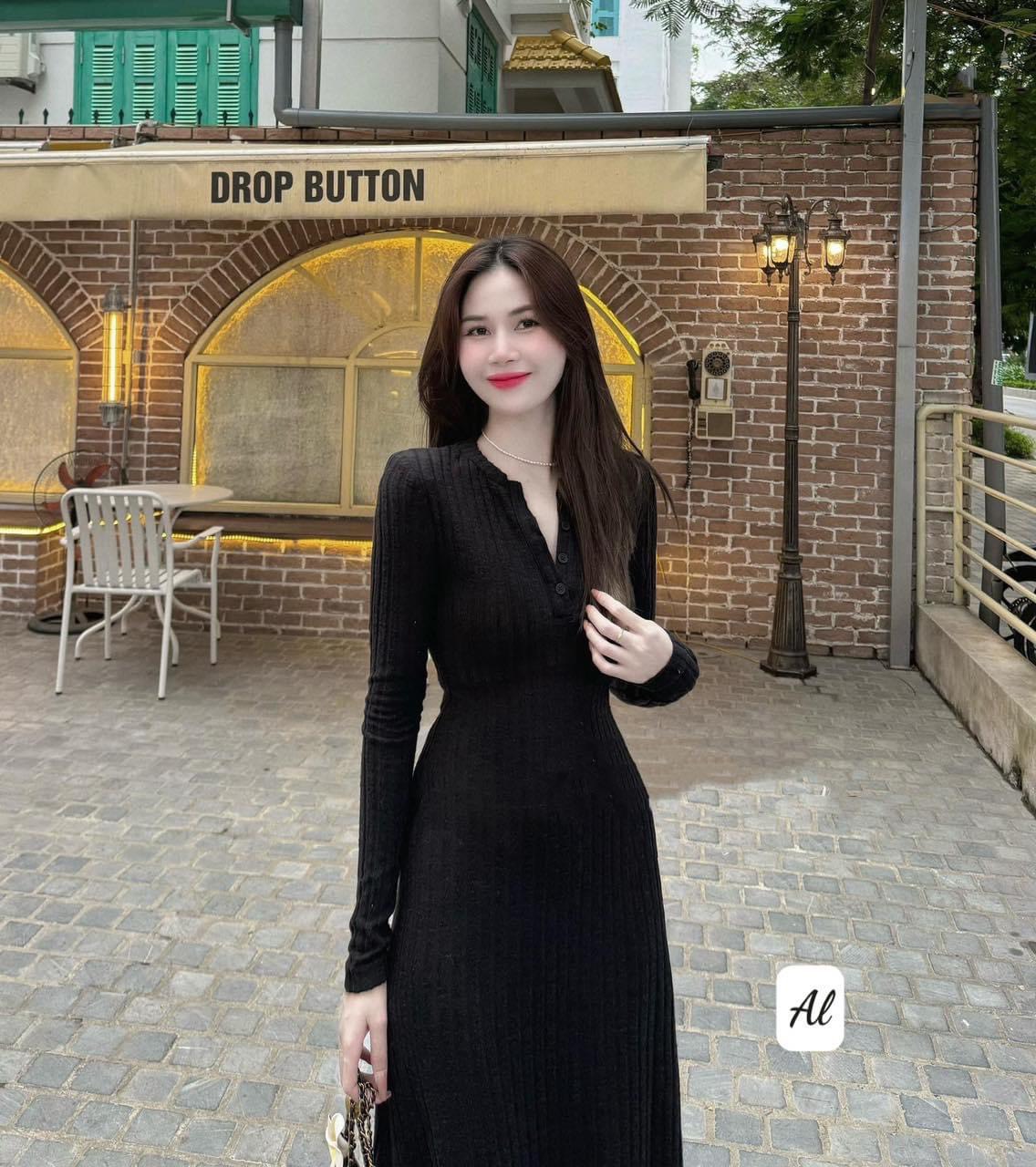 ĐẦM THUN GÂN LEN TĂM DÀI TAY