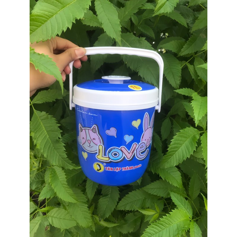 BÌNH ĐỰNG ĐÁ MINI BẰNG NHỰA 1 LÍT (LOVE)