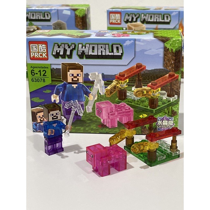 Mô Hình Mini Minecraft My World mới 2021 mô hình Đồ chơi khối xây dựng bằng  pha lê.... Vận chuyển hàng ngày 