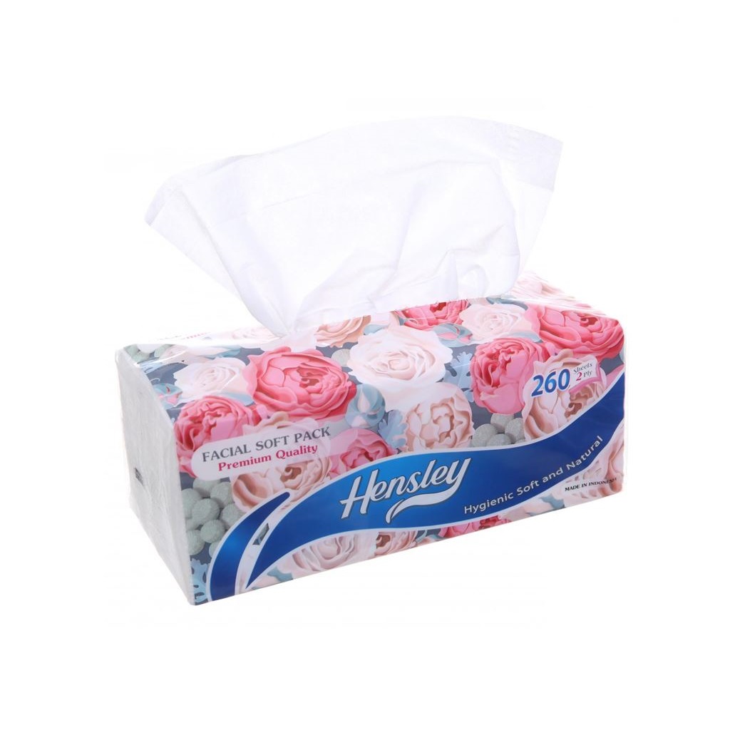Khăn giấy lụa Hensley cao cấp gói 260 tờ ( 2 lớp )