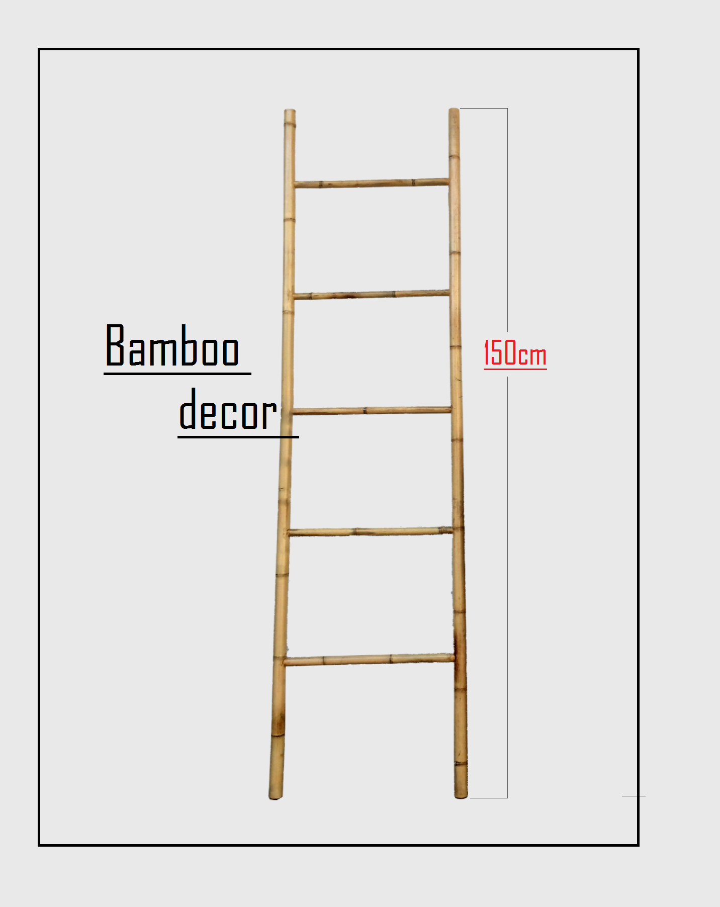 COMBO 5 THANG TRE DECOR 45CM*150CM  - BAMBOO LADDER