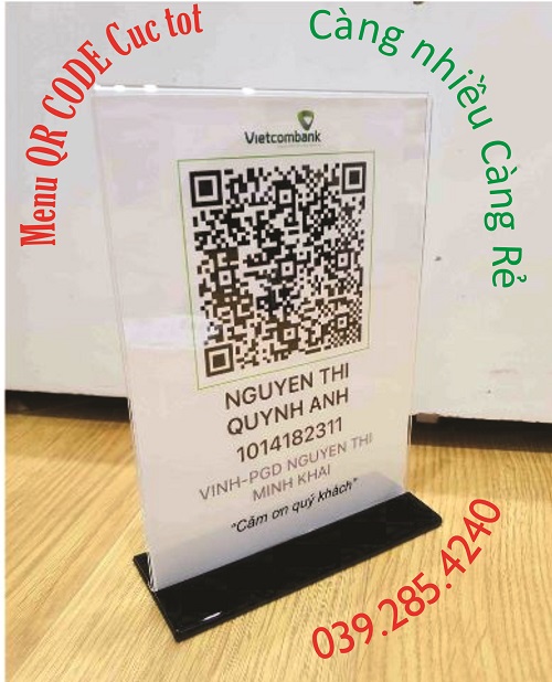 Standee menu mica a5, menu để bàn a6, mica đài loan