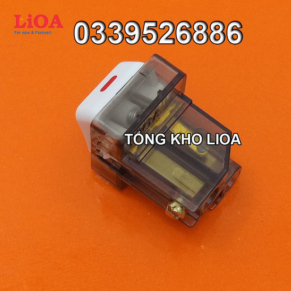 Hạt công tắc LiOA gắn mặt lỗ vuông 1 chiều 10A (2200W)