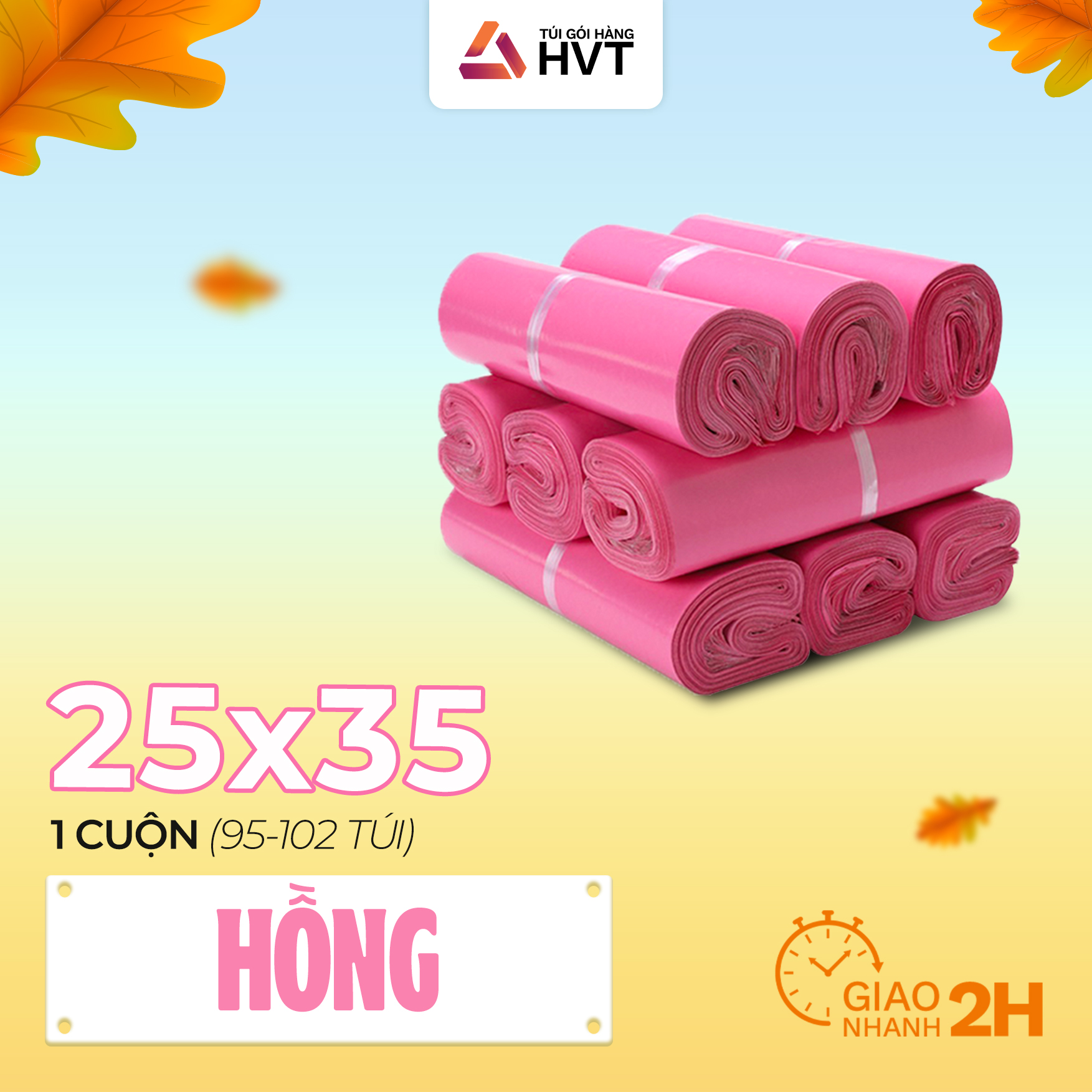[Tặng bút] Túi gói hàng size 25x35 ( 100 túi) niêm phong tự dính NHỰA HVT, Túi đóng hàng chuyển phát nhanh