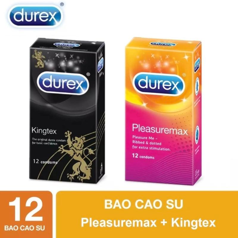 [MUA 1 TẶNG 1] BCS Durex Kingtex size cỡ nhỏ + Durex Pleasuremax gân gai [che tên sản phẩm] cao cấp