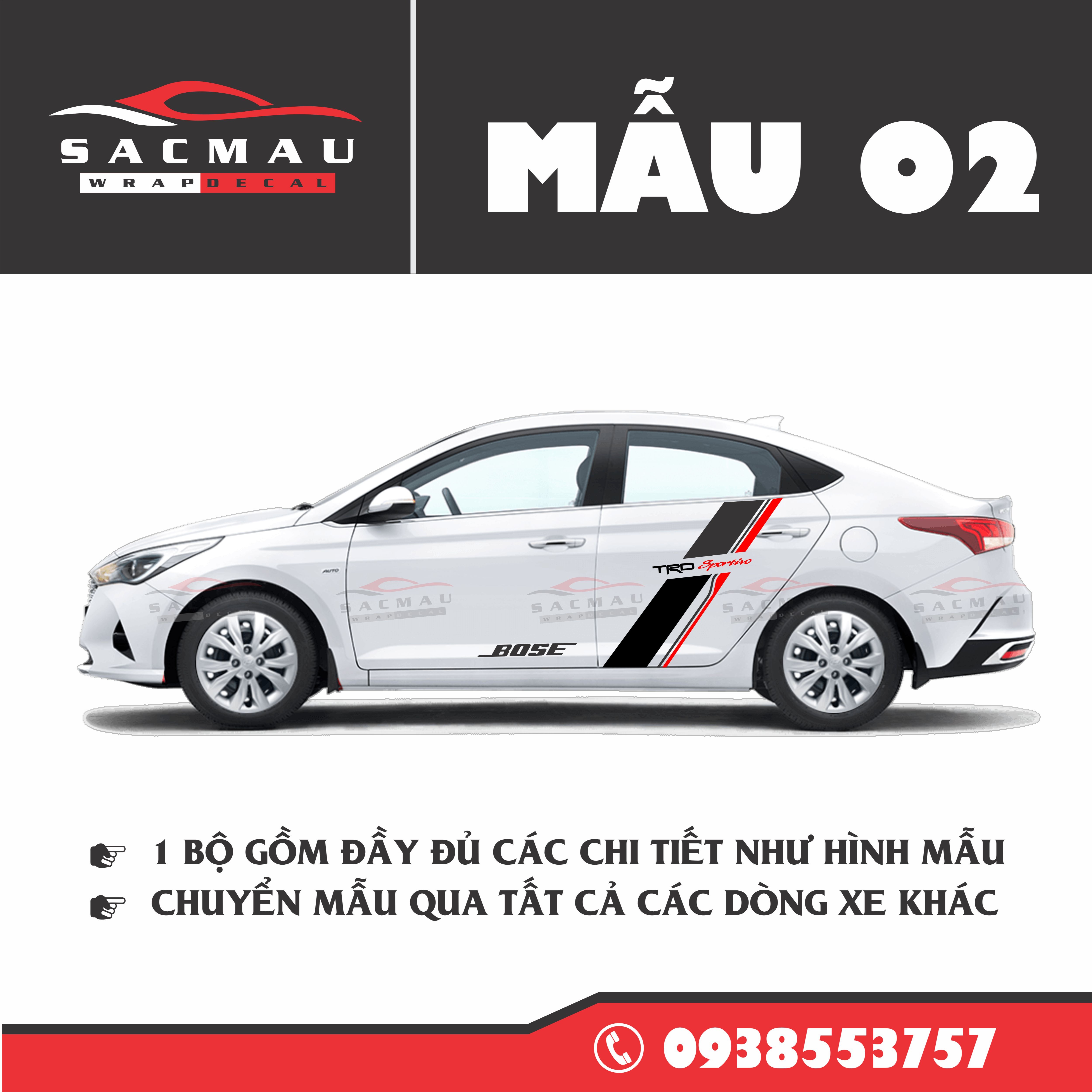 Tem HYUNDAI Accent { 7 MẪU CỰC ĐẸP}