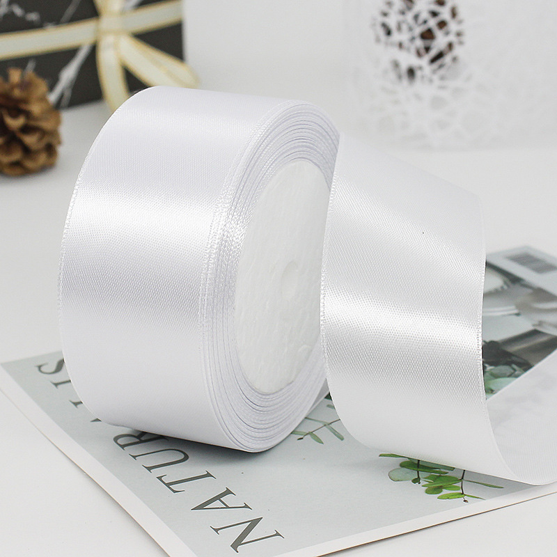 Ruy băng lụa 4cm cuộn 5-22m làm đồ handmade, nơ buộc hoa quà